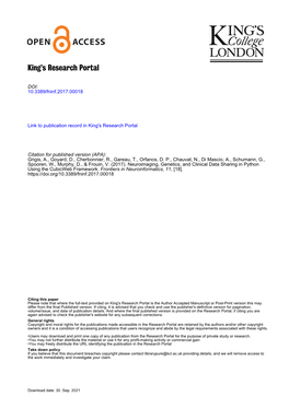 Neuroimaging, Genetics, and Clinical Data Sharing in Python Using the Cubicweb Framework