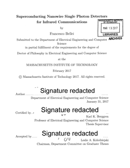 Superconducting Nanowire Single Photon Detectors