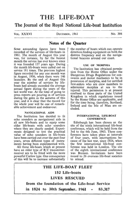 THE LIFE-BOAT the Journal of the Royal National Life-Boat Institution