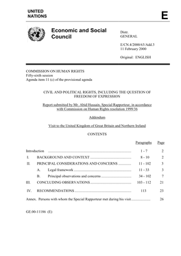 Economic and Social Council