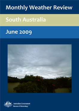 June 2009 Monthly Weather Review South Australia June 2009