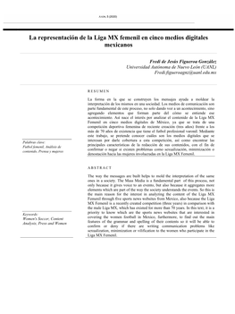 La Representación De La Liga MX Femenil En Cinco Medios Digitales Mexicanos
