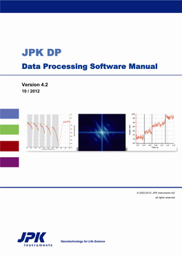 JPK DP Data Processing Software Manual