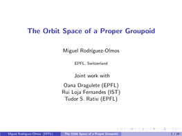 The Orbit Space of a Proper Groupoid