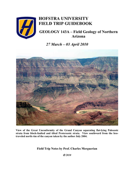 Field Geology of Northern Arizona 27 March – 03 April 2010