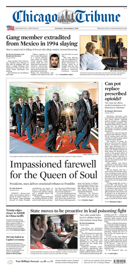 Impassioned Farewell for the Queen of Soul