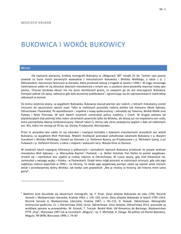 Bukowica I Wokół Bukowicy