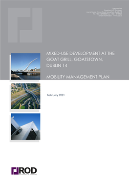 Mixed-Use Development at the Goat Grill, Goatstown Consulting Engineers Mobility Management Plan