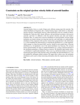 Constraints on the Original Ejection Velocity Fields of Asteroid Families