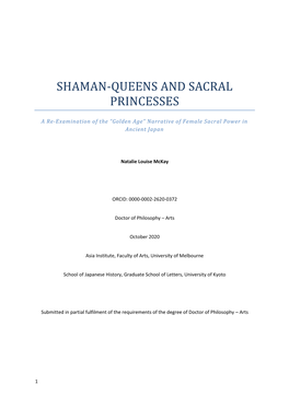 Shaman-Queens and Sacral Princesses