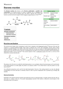 Darzens Reaction