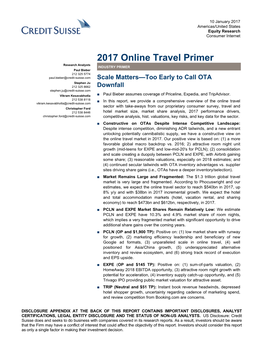 2017 Online Travel Primer