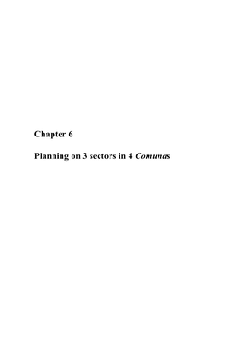Chapter 6 Planning on 3 Sectors in 4 Comunas