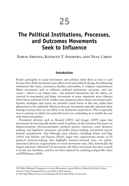 The Political Institutions, Processes, and Outcomes Movements Seek to Influence