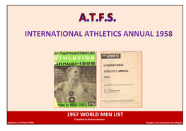 International Athletics Annual 1958