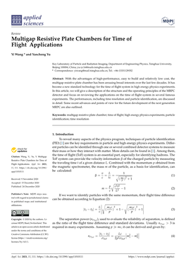 Multigap Resistive Plate Chambers for Time of Flight Applications