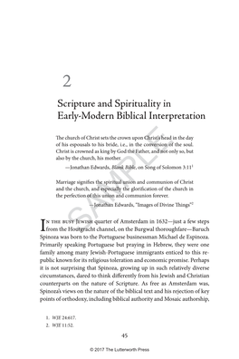 Scripture and Spirituality in Early-Modern Biblical Interpretation