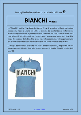 BIANCHI – Italia