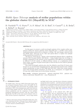 Hubble Space Telescope Analysis of Stellar Populations Within The