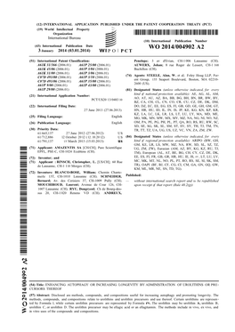 WO 2014/004902 A2 3 January 2014 (03.01.2014) P O P C T