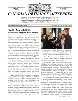 Canadian Orthodox Messenger