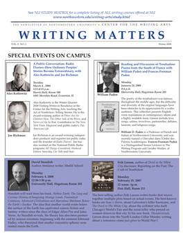 WRITING MATTERS Winter 2008 Vol