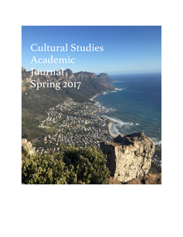 Cultural Studies Academic Journal Spring 2017