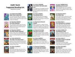 FAIRY TALES Suggested Reading List