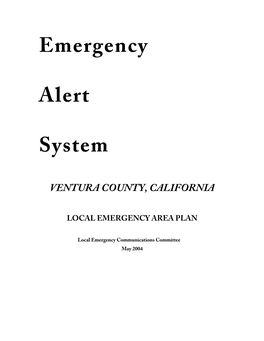 Emergency Alert System Ventura County, California