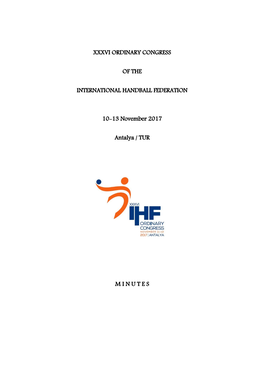 XXXVI Ordinary Congress of the International Handball Federation Officially Closed