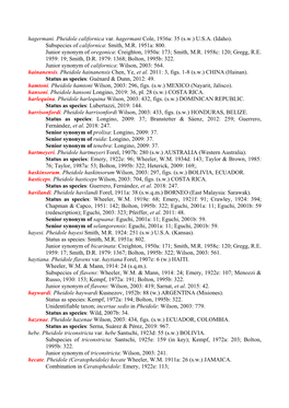 Subspecies of Californica: Smith, M.R