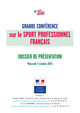 Sur Le SPORT PROFESSIONNEL FRANÇAIS