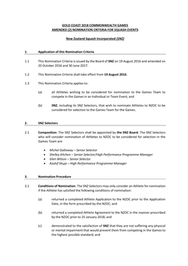 Squash Nomination Criteria