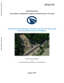 Environmental Assessment, Upgrading of EWH Fall Under Environmental Category a Requiring a Full-Scale ESIA and the Development of an ESMP