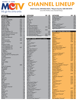 Complete Channel Lineup