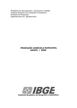 Produção Agrícola Municipal Amapá / 2000