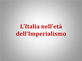 La “Prima Repubblica” in Italia