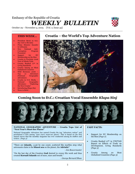 WEEKLY BULLETIN October 29 – November 4, 2005 [Vol