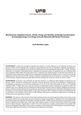 Mid-Holocene Vegetation History, Climate Change and Neolithic Landscape Transformation