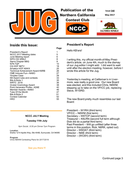 JUG NCCC Newsletter