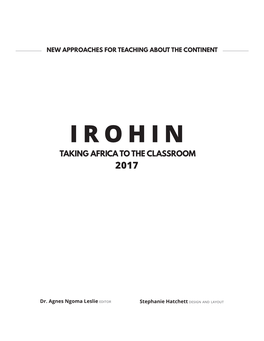 Irohin Taking Africa to the Classroom 2017