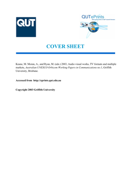 Australian UNESCO Orbicom Working Papers in Communications No.1, Griffith University, Brisbane