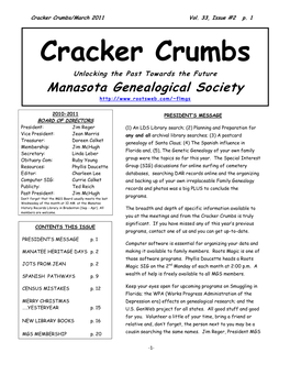 Cracker Crumbs/March 2011 Vol