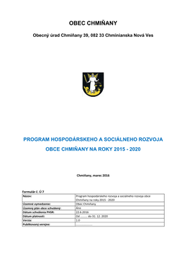 PHSR Chminany R. 2015-2020