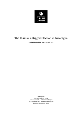 The Risks of a Rigged Election in Nicaragua