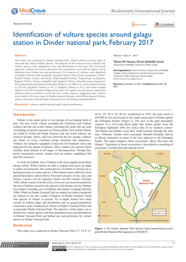 Identification of Vulture Species Around Galagu Station in Dinder National Park, February 2017