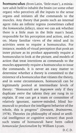 Homunculus (From Latin, 'Little Man') , a Minia