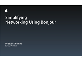 205 Simplifying Networking Using Bonjour V4a DDF