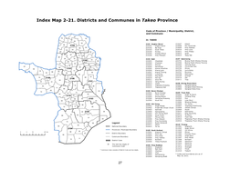 Index Map 2-21. Districts and Communes in Takeo Province (PDF