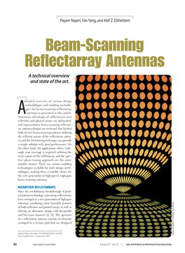 Beam-Scanning Reflectarray Antennas a Technical Overview and State of the Art